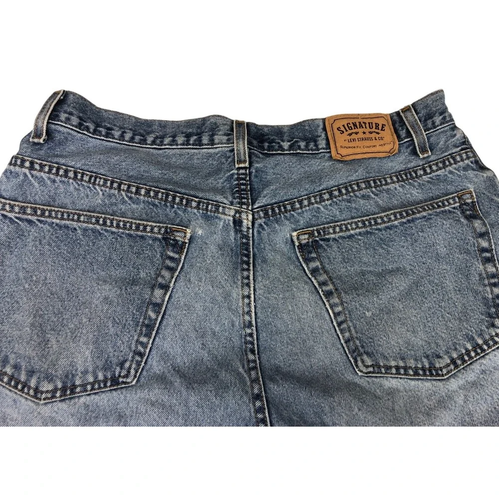 Signature by‎ Levi Strauss Co Mens Regular Fit Blue Wash Denim Jeans W38 L30
